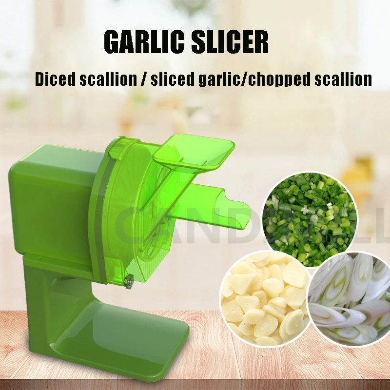 Electric Garlic Slicer Machine Multifunctional Vegetable Cutting Machine Scallion Chilli Chopper Cutter