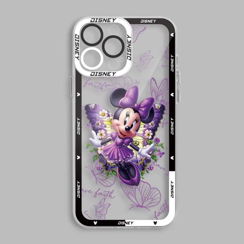 Mickey Minnie Phone Case for Motolora Moto G32 G73 G52 G71 G72 Edge 40 5G G22 Transparent Soft Cover