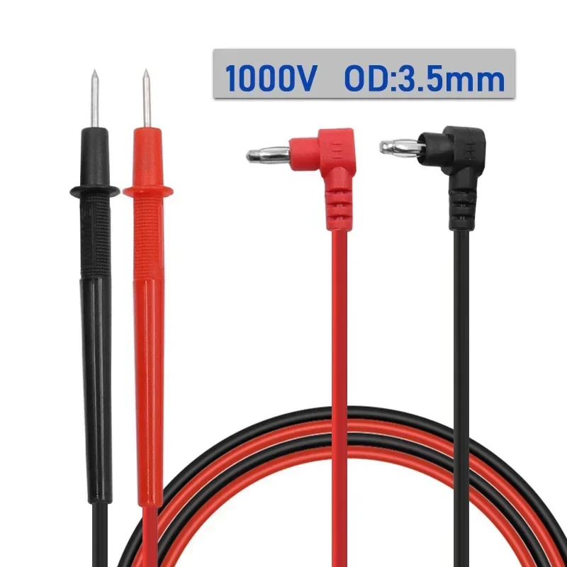 1pairof Digital Multimeter Probe Soft-silicone-wire Needle-tip Universal Test Leads With Clip For LED Tester Multimetr