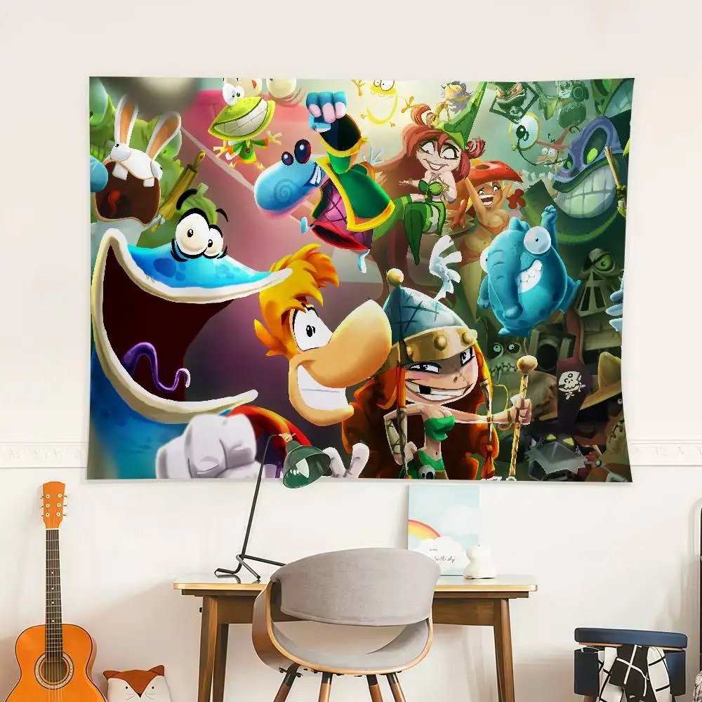 لعبة R-Rayman L-Legends العلم الديكور في الهواء الطلق نزهة حفلة المنزل التخييم حفلة فنية معلقة راية