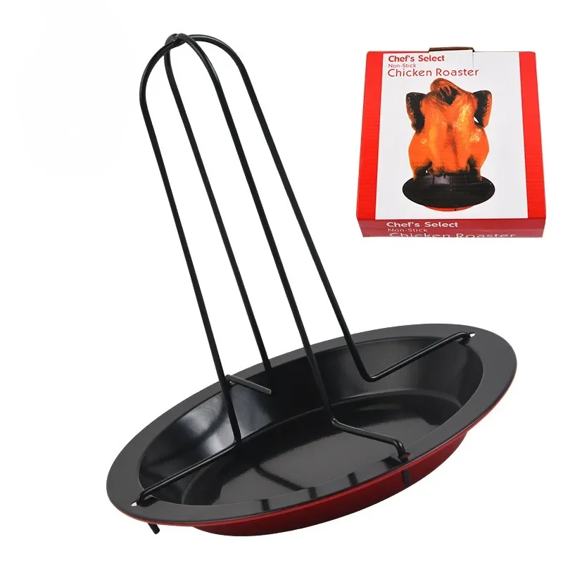 

Chicken Roaster Rack Stainless Steel Roasting Grill Stand Kitchen Outdoor BBQ Tools Grilled Chicken Plate Grilling Tools