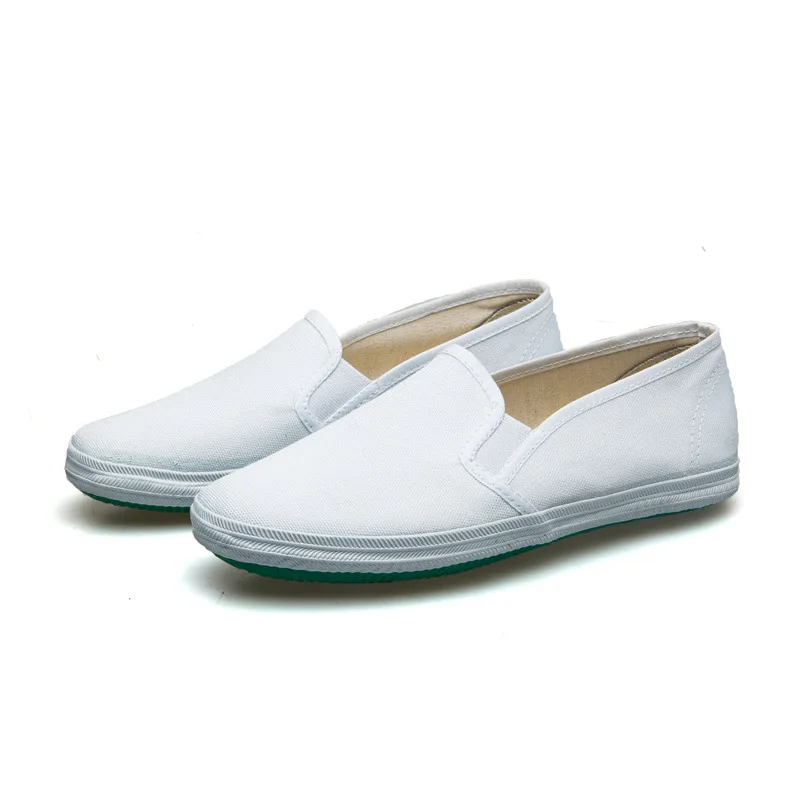 Canvas Shoes for Women Men White Martial Arts Shoes Casual Soft Soled Gymnastics Elastic Shallow Mouth Cloth Flat Shoes image 5