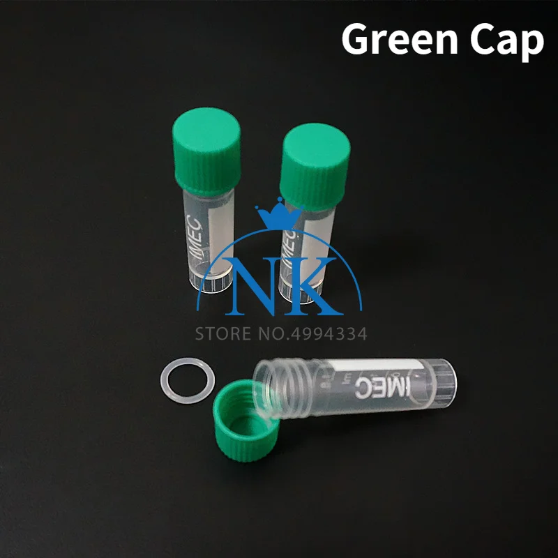 Tubos de Congelamento de Laboratório com Tampa Rosca, Tubo Centrífuga PP, Frascos Volume, Graduação, 24 Unidades por lote, 1,8 ml