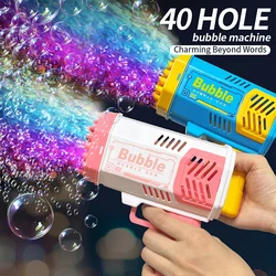 40 Hole bubble toy Launcher Handheld Portable Electric Automatic Bubble Gun Party Birthday Gift Toy(without Bubble Water)
