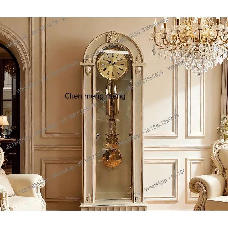 

Living room floor clock high-end, retro floor clock villa vertical, mechanical clock