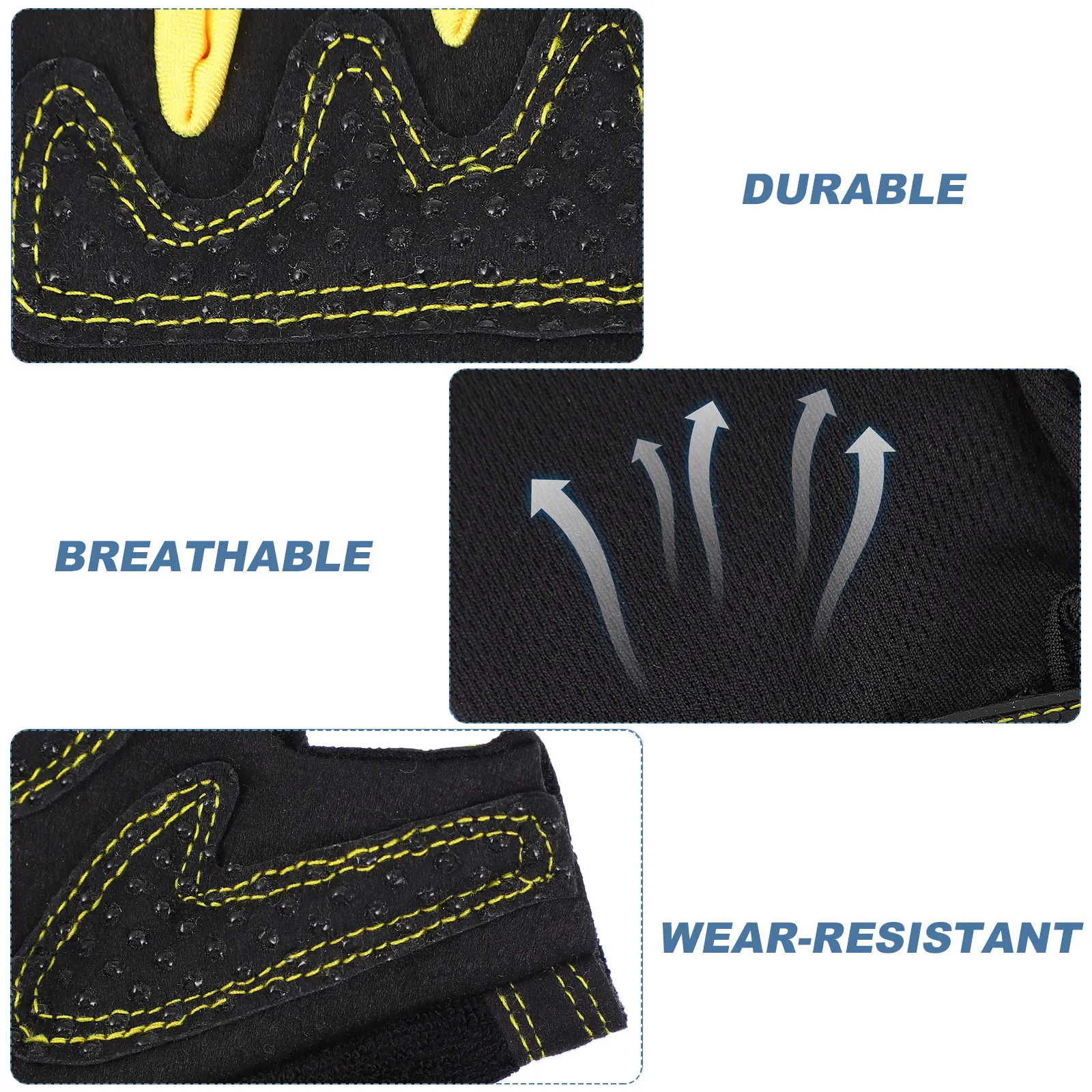 

Breathable Silicone Half finger Gloves Cycling Windproof Sports Fitness Riding Outdoor Activities