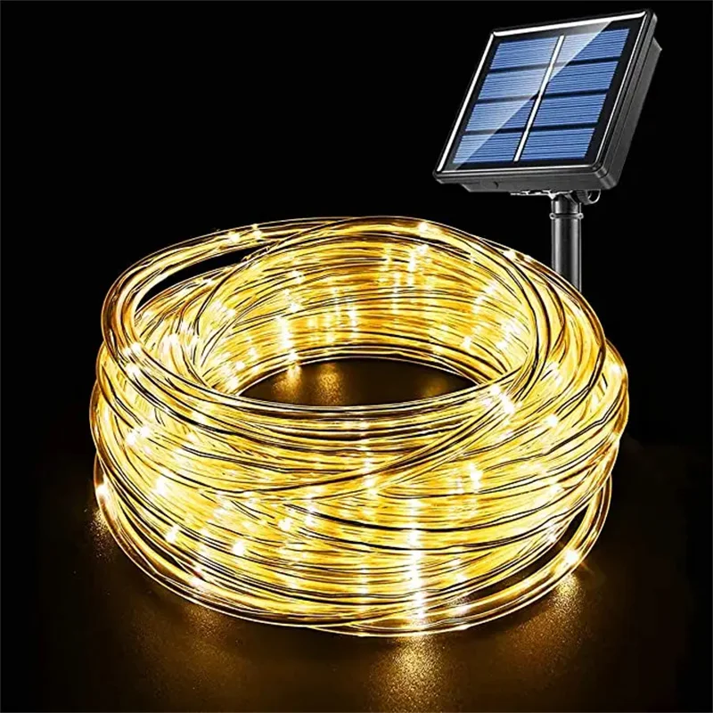 

LED Solar Tube Rope String Lights Waterproof Christmas Decoration Multicolor Outdoor Garden Yard Party Wedding Decoration