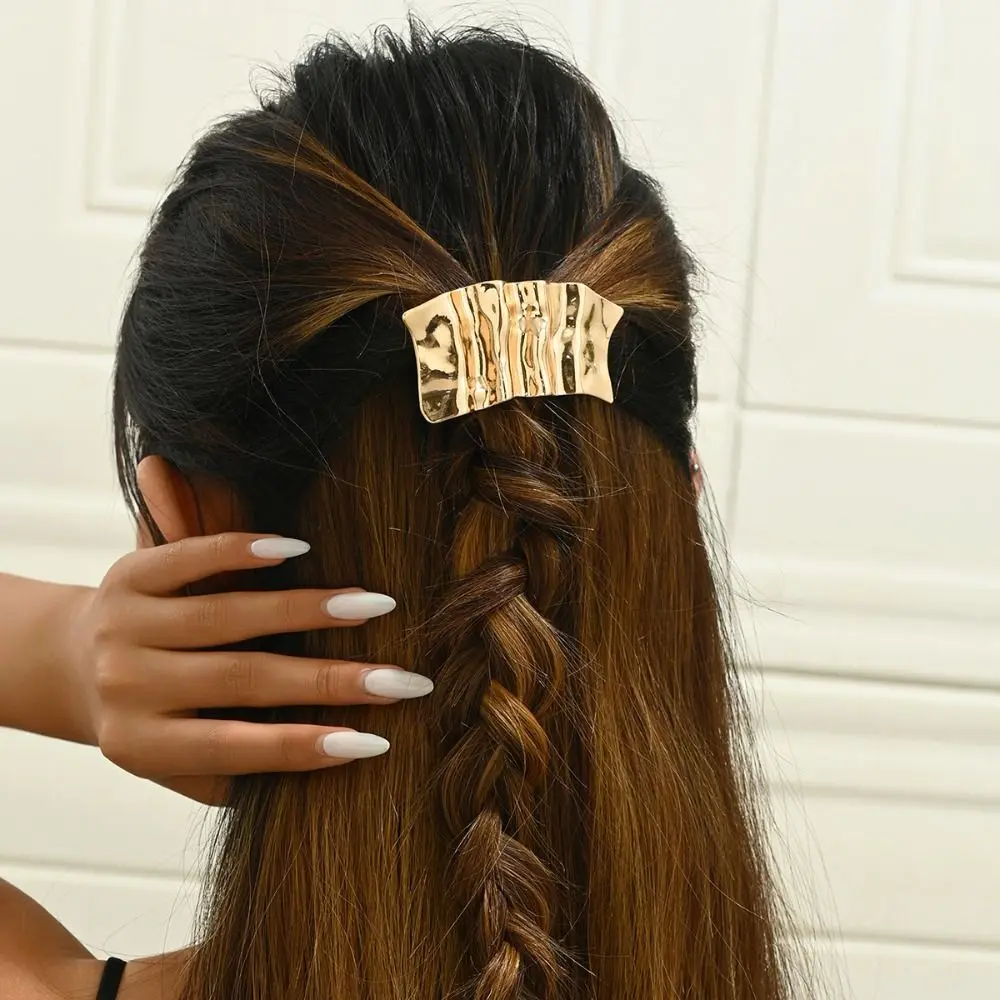 Creative Gift Hair Accessories Hair Barrette Alloy Strong Grip Headwear Gold Color Crawl Insect Pattern Hairpins Teenage Girls