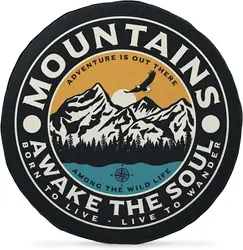 Mountains Adventure Awake The Soul Spare Tire Cover Wheel Protectors Weatherproof DustProof UV Sun Universal for Trailer Rv SUV