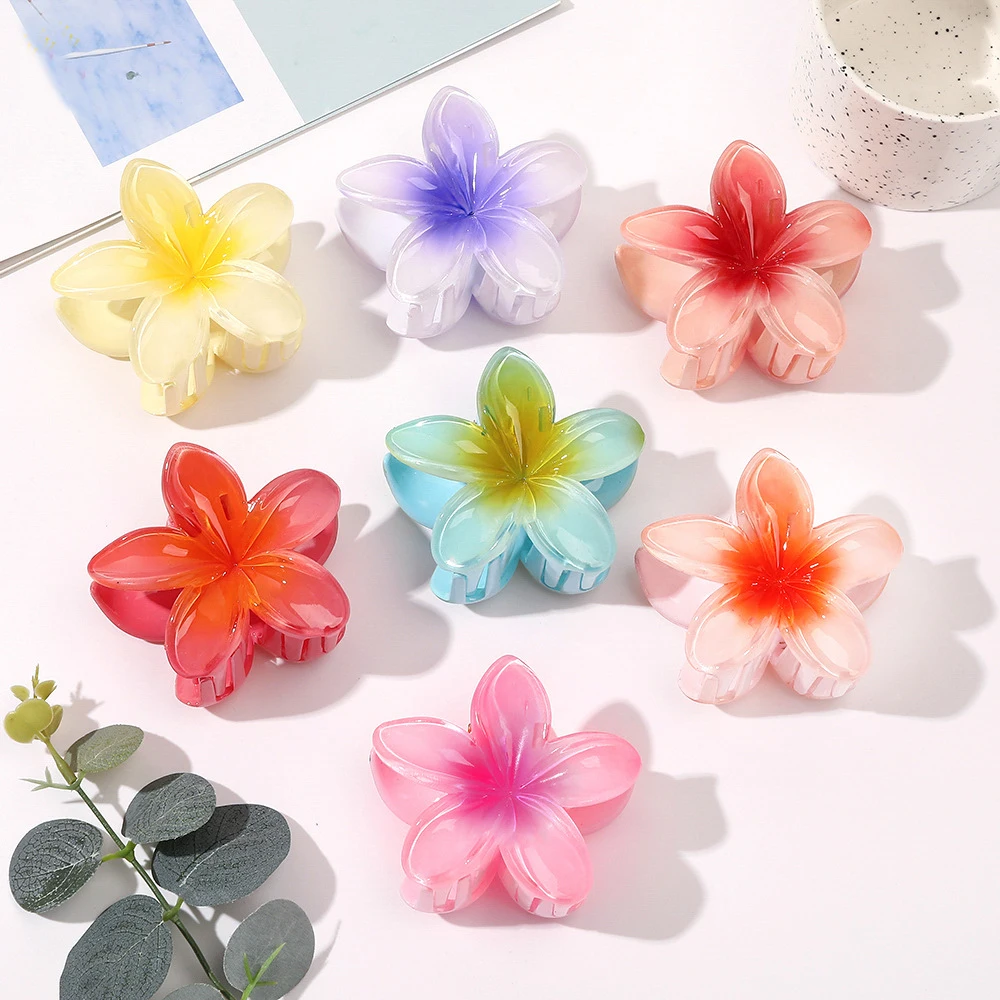 

2Pcs Flower Hair Clip Floral Hair Clip Womem Girl Hairpins Outdoors Hair Holder Showering Hair Accessories