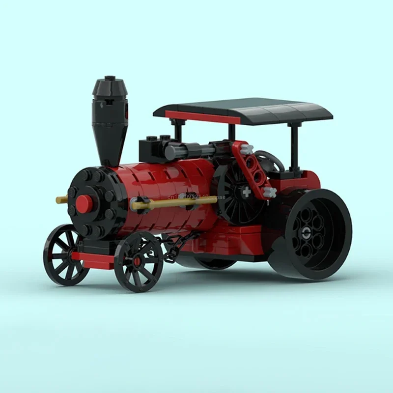 

144PCS Moc Steam Traction Engine Car Model Building Blocks Automobile Pull Back DIY Vehicle Children Construction Toys Gifts