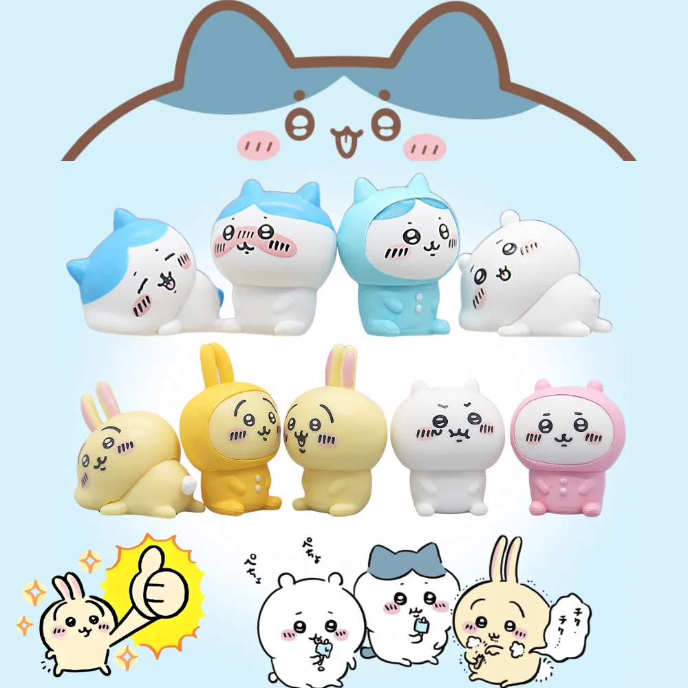 Cute Chiikawa Small Ornaments Usagi Hachiware Car Ornaments Cartoon Characters Desk Office Home Furnishings Gift Collection