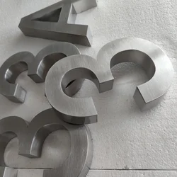 Factory Outlet Outdoor 304# stainless steel house number sign for 15cm(=6inches) high, metal doorplate