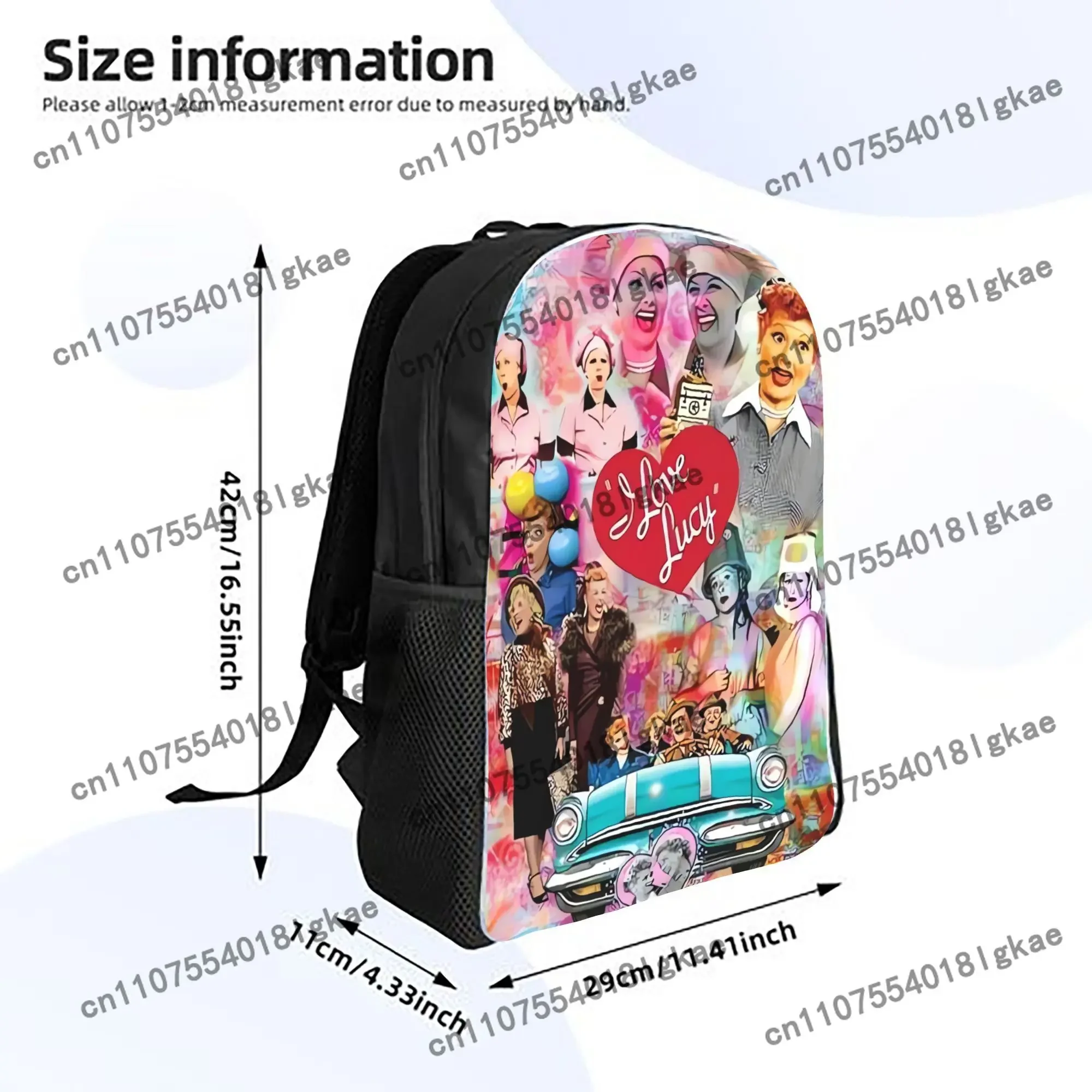 I Love Lucy Classic Single Layer Backpack - Iconic TV Show with Lucy & Ethan Skapek - Casual for Commuting, Travel & Weekend - S view 4