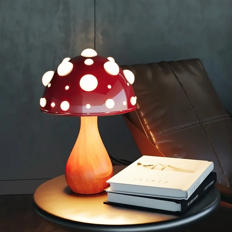 

Nordic Mushroom Lamp With Led Tricolored Change Dimmable Usb Reading Light Desk Light For Living Room Bedside Light Gift Friend