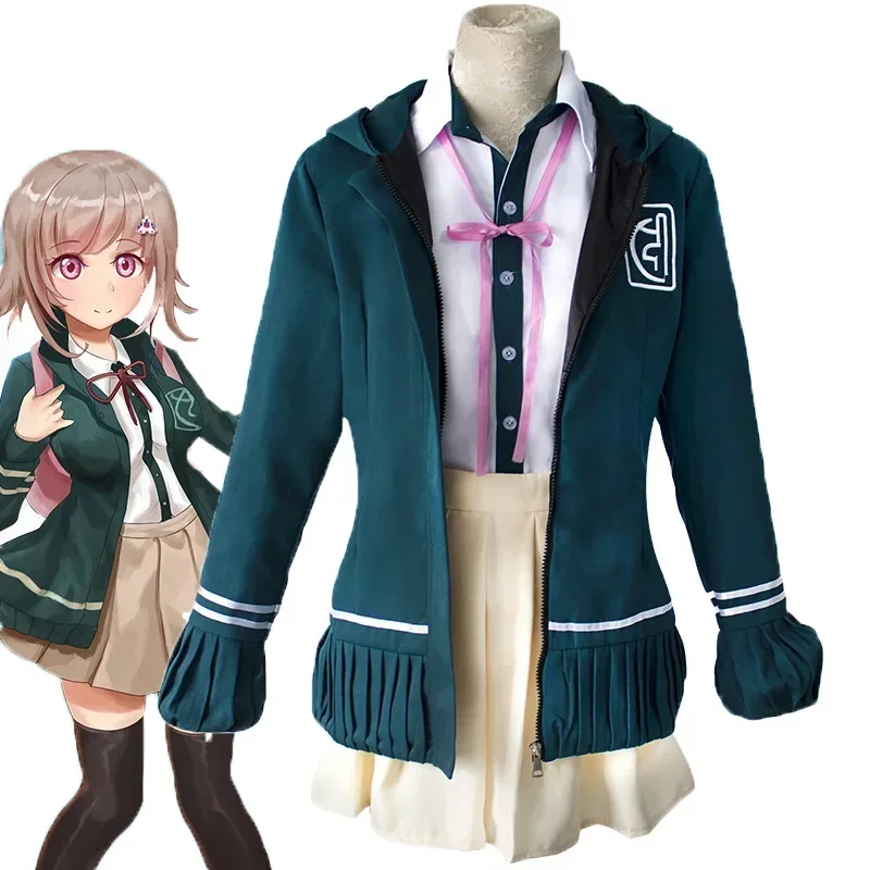 

Костюм для косплея по аниме Danganronpa: комплект с пальто, рубашкой и юбкой Нанами Чиаки