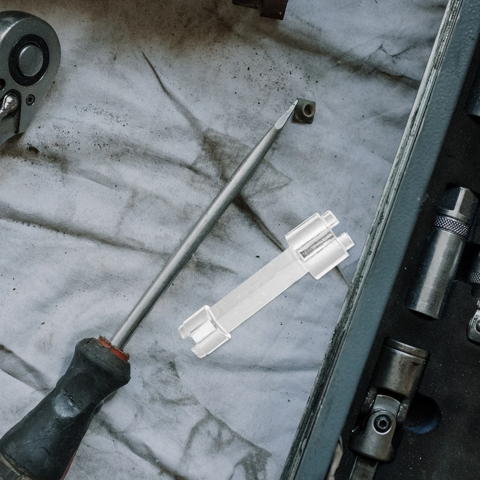 

Dual Ended Ratchet Wrench Aluminum Alloy For Bathtub Drain Remover Sink Faucet Installation Basin Tub Drain Tool Hand Tool