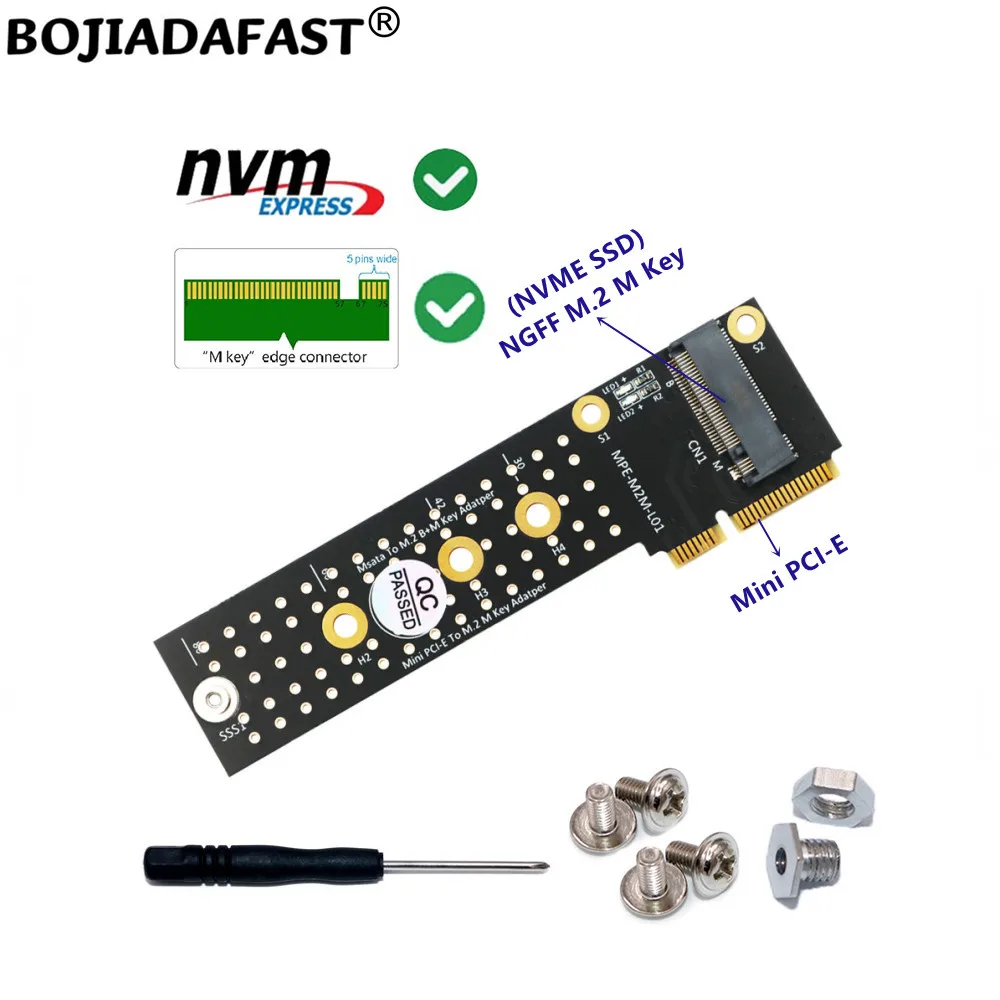 

Mini PCI-E MPCIe в NGFF M.2 M-Key B + M 2230 2242 2260 2280 M2 NVME SSD адаптер карта