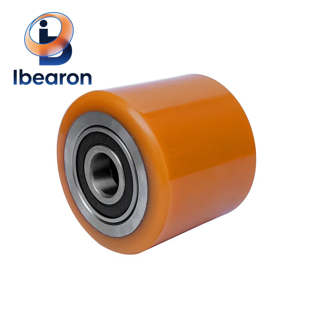

2PCS Heavy-Duty Enhanced PU Iron Core Forklift Casters with bearings 80x70mm - Wear-Resistant, Quiet, for Electric Forklifts