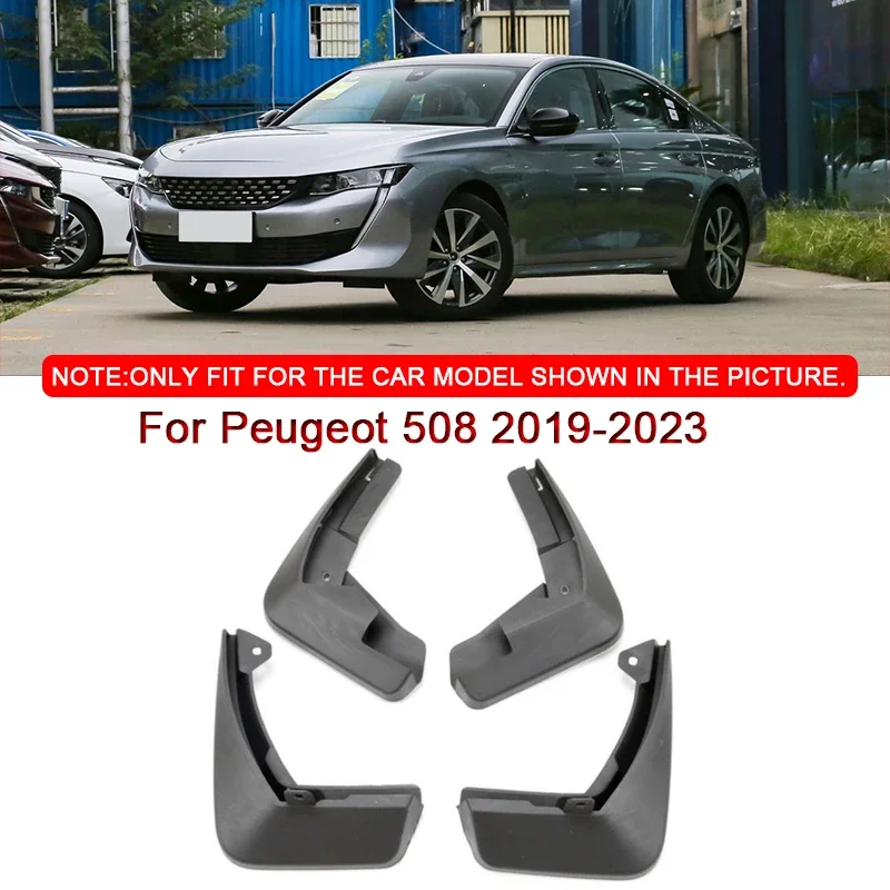 

Fit For Peugeot 508 2019-2023 Car Styling ABS Car Mud Flaps Splash Guard Mudguards MudFlaps Front Rear Fender Auto Accessories