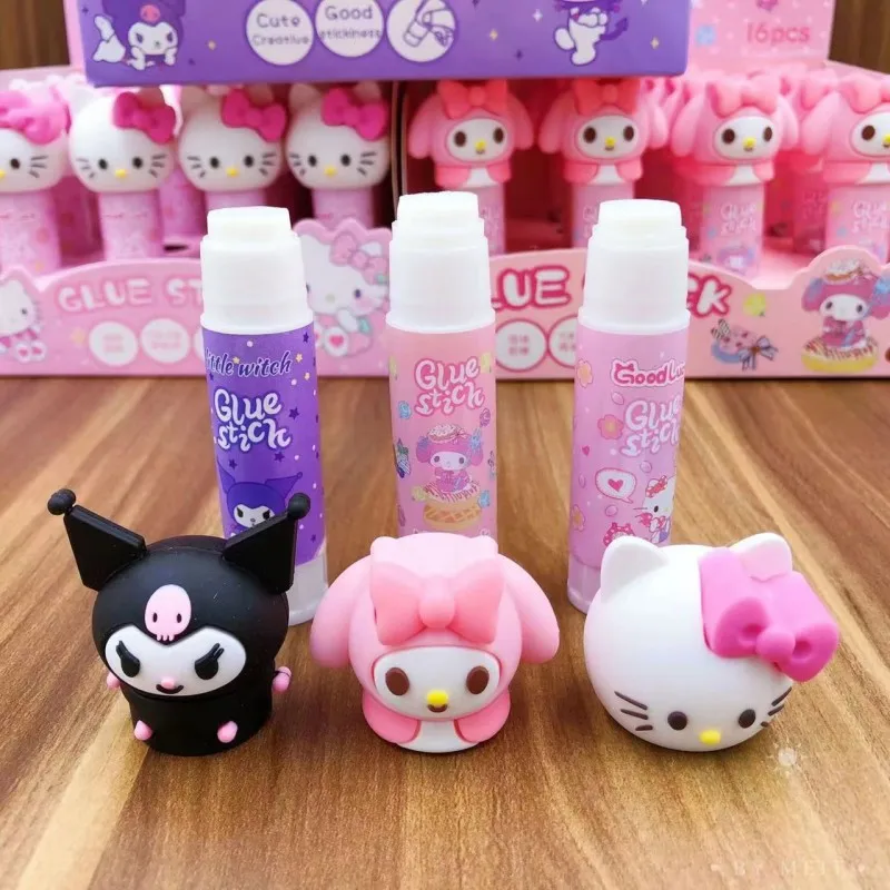 Hello Kitty My melody Kuromi cute shape soft silicone cartoon doll solid glue handmade glue stick student stationery supplies wh