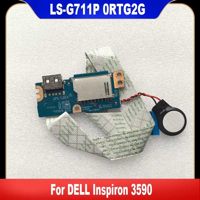 LS-G711P 0RTG2G New Original For DELL Inspiron 3590 Laptop USB Board Switch Board RTG2G CN-0RTG2G High Quality Fast Ship