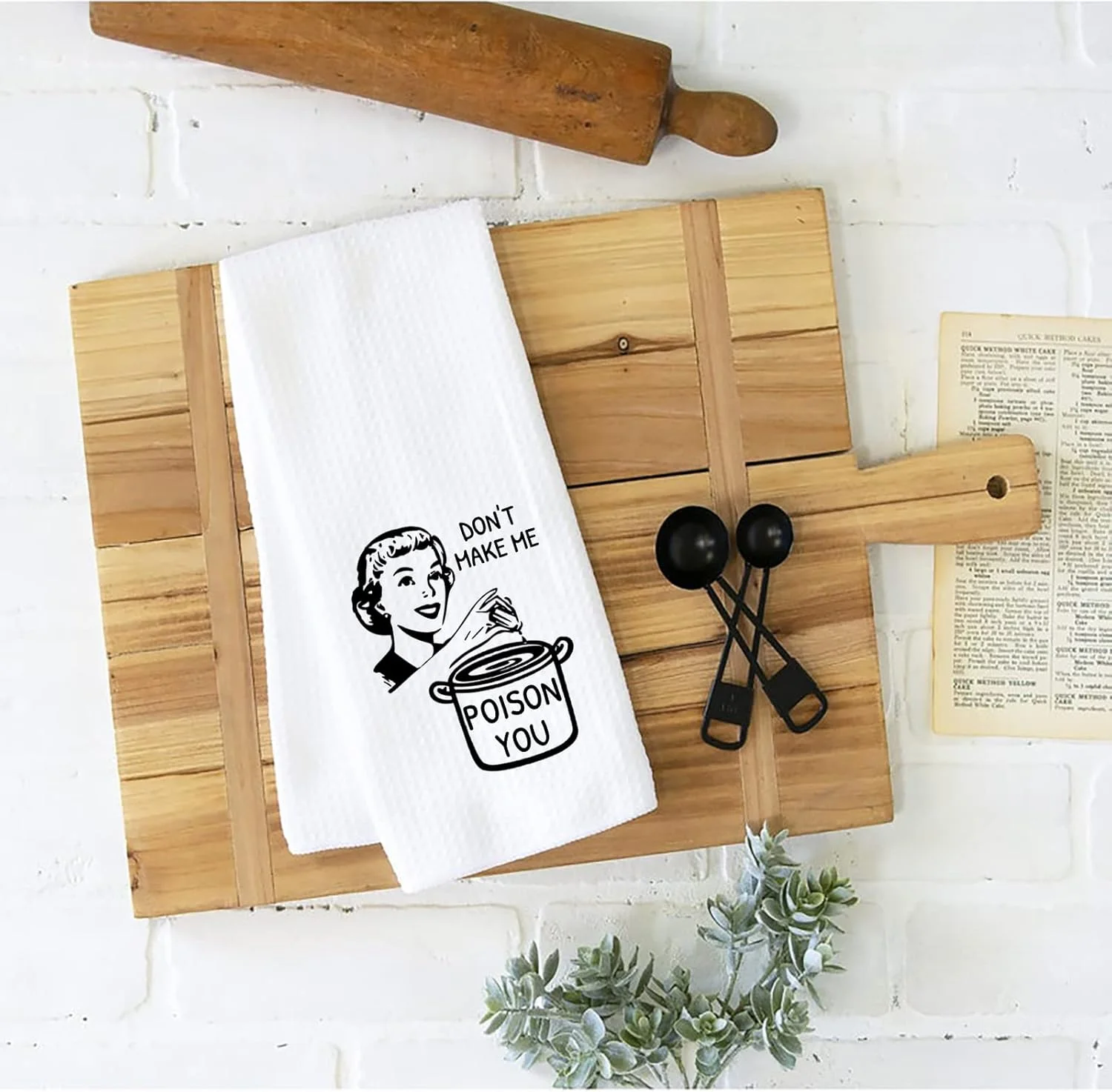 2024 Halloween Don’t Make Me Poison You Cute Funny Kitchen Towel Housewarming Gift Novelty Dish Towel Halloween Home Decoration