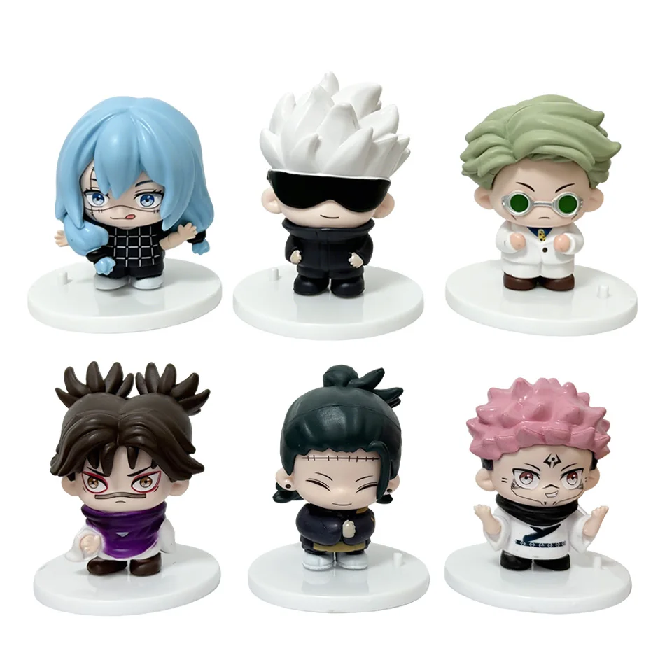 

12Pcs Jujutsu Kaisen Anime Q Version Figures Set Gojo Yuji Megumi PVC Collectible Desktop Decoration Toys Gift in Stock Hot