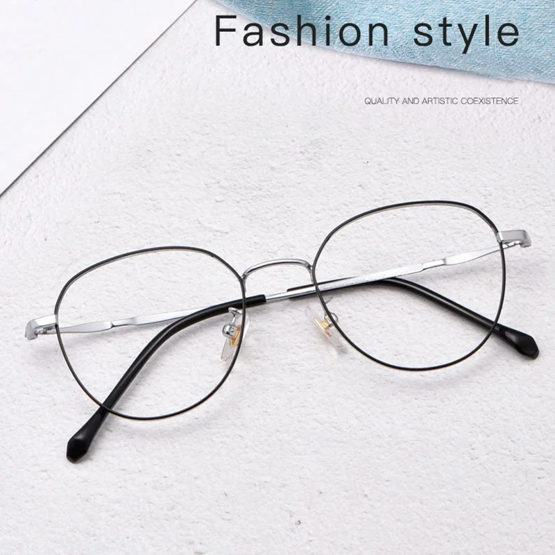 

Pure Titanium Frame Glasses Unisex Optical Glasses Spring Hinges Eyeglasses Anti Blue Ray Spectacles Myopia Glasses