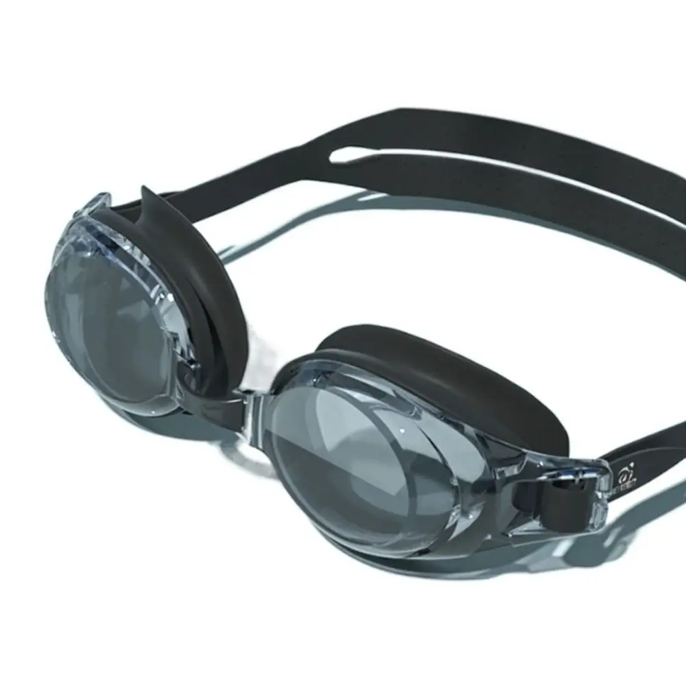 

Anti-fog Swim Goggles Silicone Mirror Frame Quick Adjustable Nearsighted Swim Eyewear 0~-9.0 with Elastic Bungee Strap