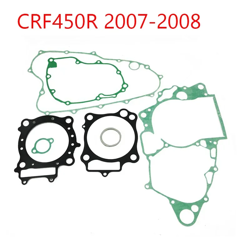 Die Kurbel gehäuse abdeckungen des Motorrad motors enthalten einen Zylinderkopf dichtung ssatz für Honda Crf450r crf450 r 2007 2008 crf 450r