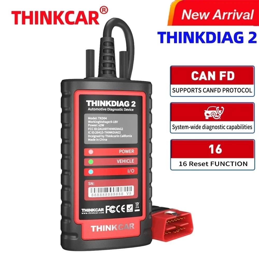 

ThinkDiag2 Bluetooth Connector Support CANFD DOIP Protocol Car Diagnostic Tool Pk DBSCAR5/DBSCAR VII/Golo/Thinkdiag THINKCAR Pro