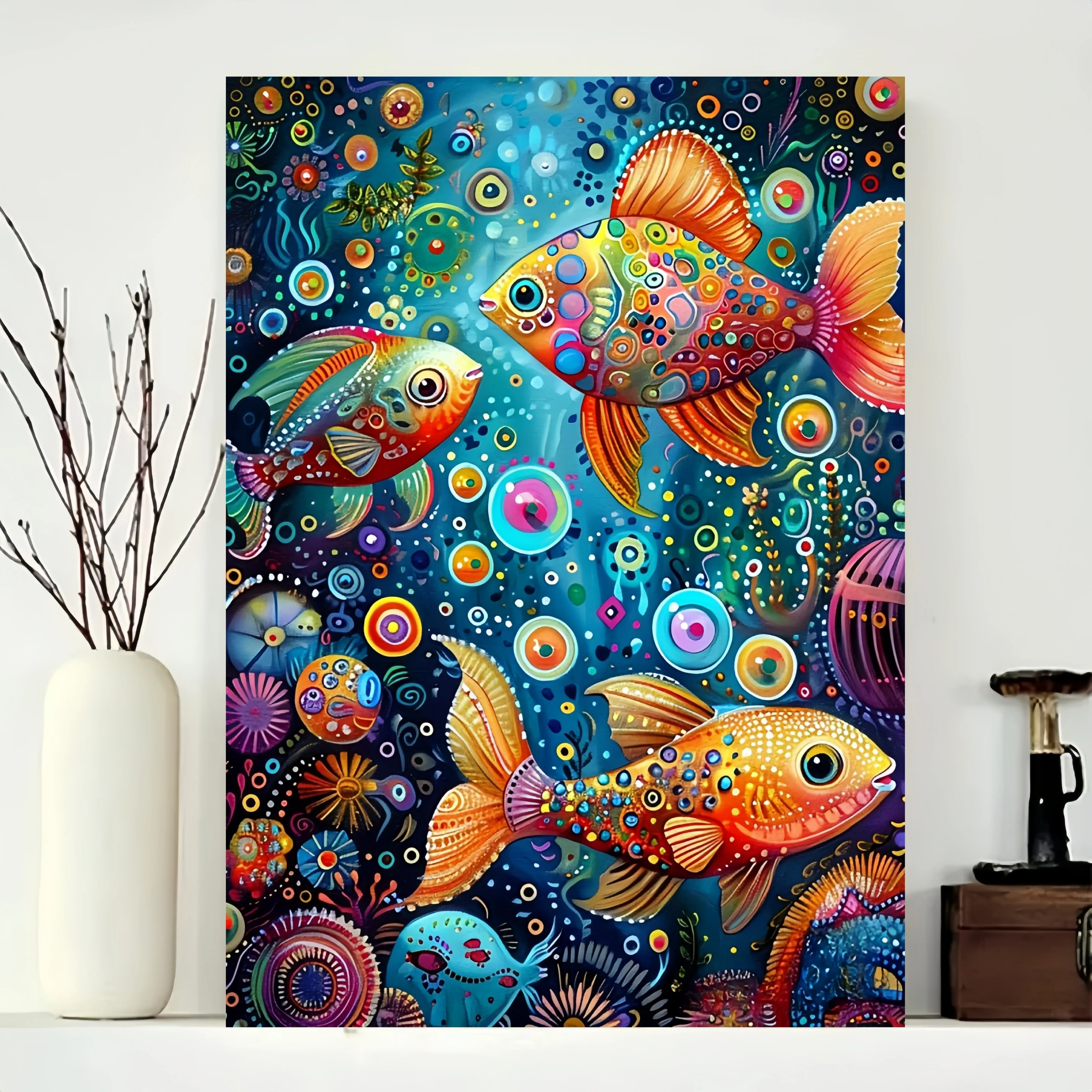 

1000pcs Ocean Miracle Puzzle | Durable White Cardboard, Vivid Underwater Scene with Colorful Fish and Coral Reef, 19.7" x 27.5