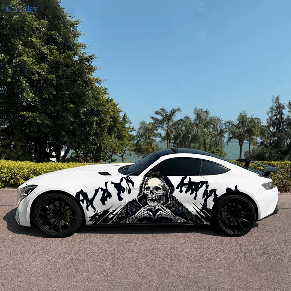 

Skeleton Compared To Heart Car Vinyl Wraps Decal Self-adhesive PVC Sticker Suitable for Trucks SUV Decor Auto Accessories Gift