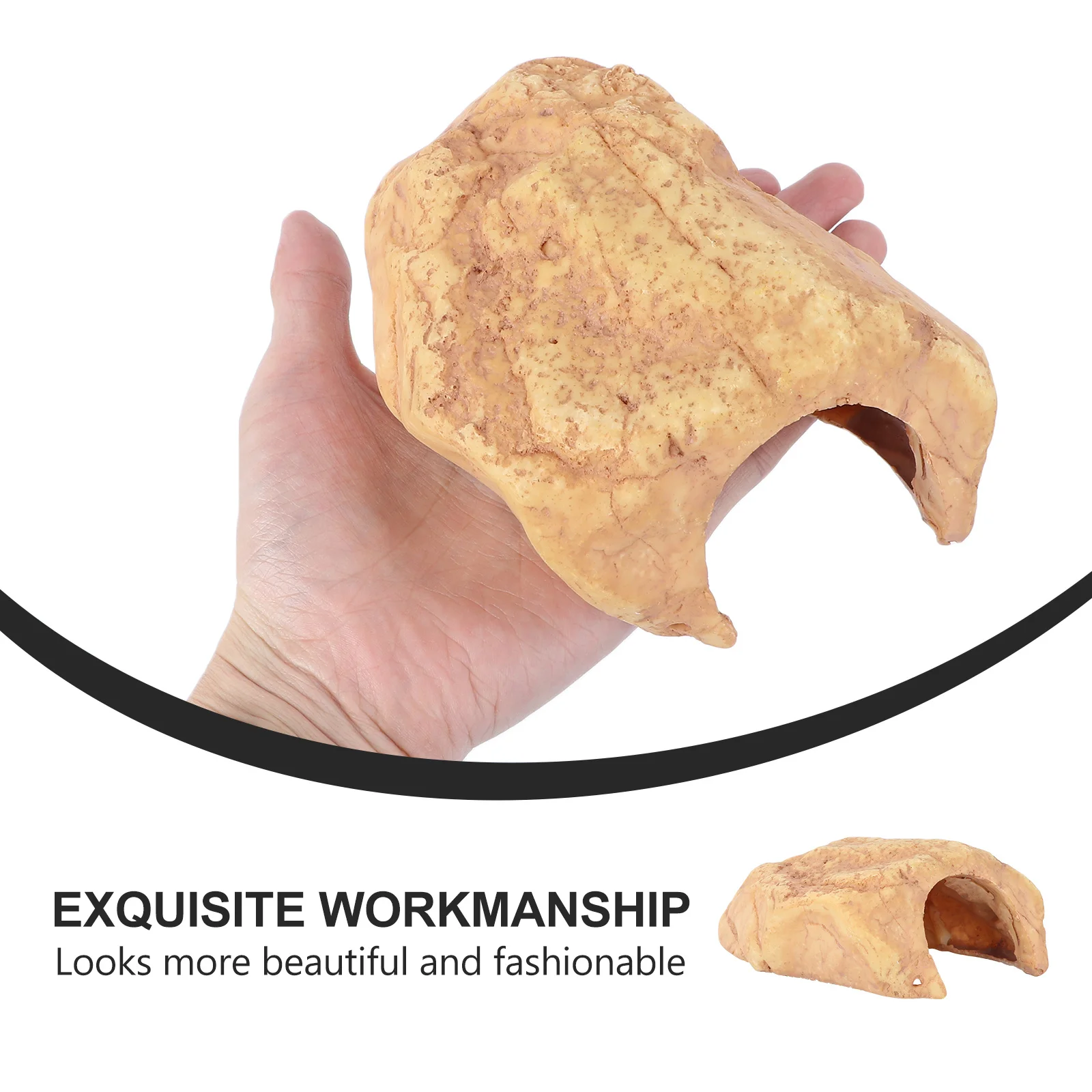 

1Pcs Realistic Resin Stone Cave Aquarium Decoration Fish Tank Landscape Supplies Simulation Rock Hideout for Fresh and Salt