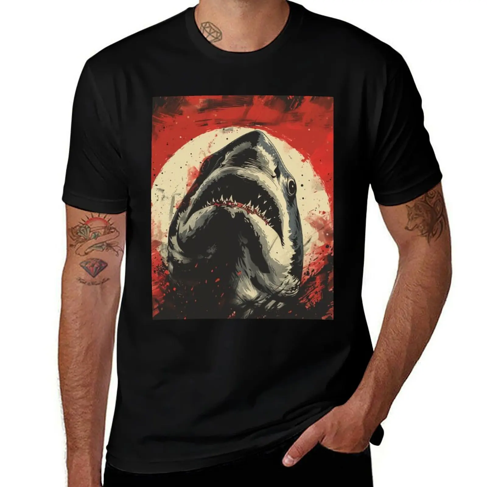 

SHARK T-Shirt man t shirt luxury man t shirt designer man t shirt heavy cotton T-Shirt