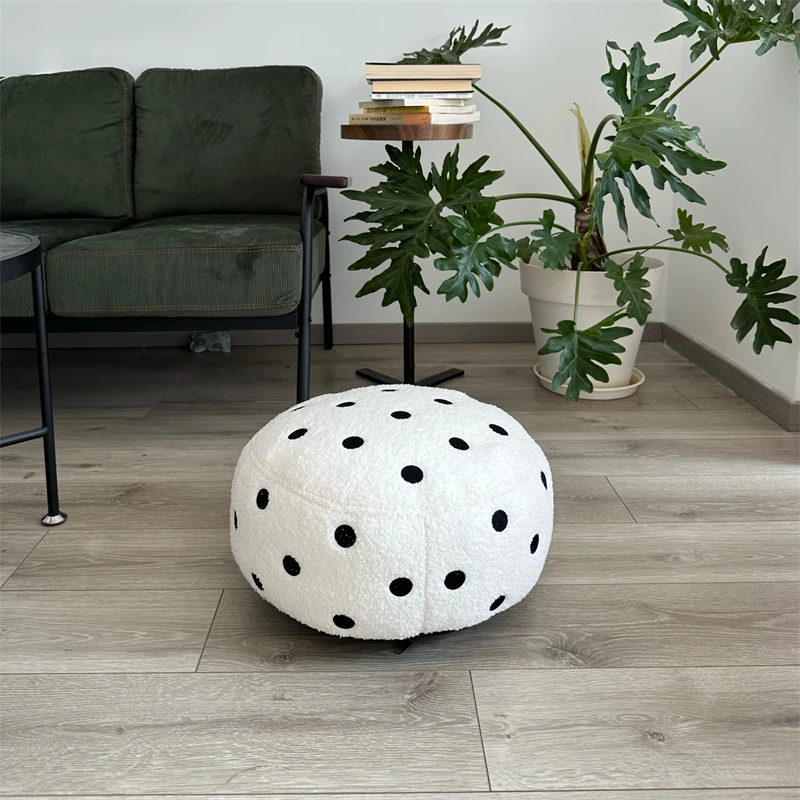 Entrance White Design Foot Stool Vanity Small Portable Cute Foot Stool Minimalist Bedroom Round Taburetes Living Room Furnitures