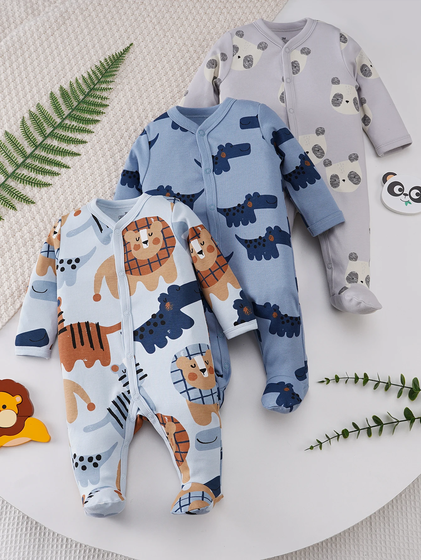 Baby Clothing Detergent - Ensemble 3 pièces pour nouveau-né, motif