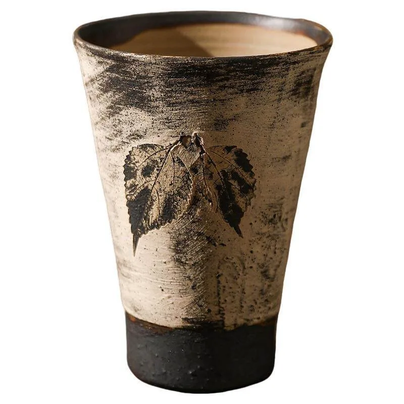 DSA ceramic flower pot coarse pottery handmade retro old desktop decoration ornament breathable orchid Phalaenopsis flower pot