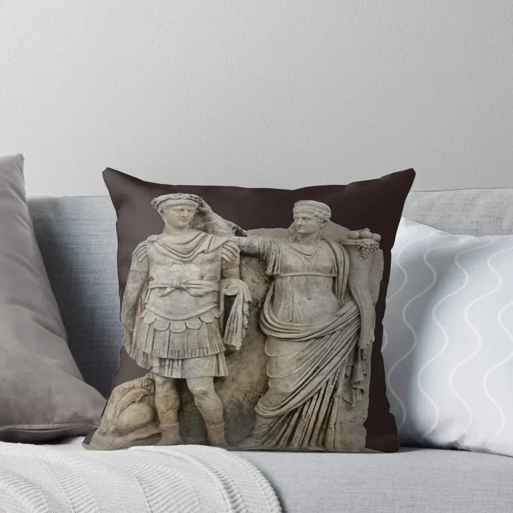 Nero and His Mother, Agrippina Roman Statue Throw Pillow Decorative Sofa Cushions autumn decoration pillow