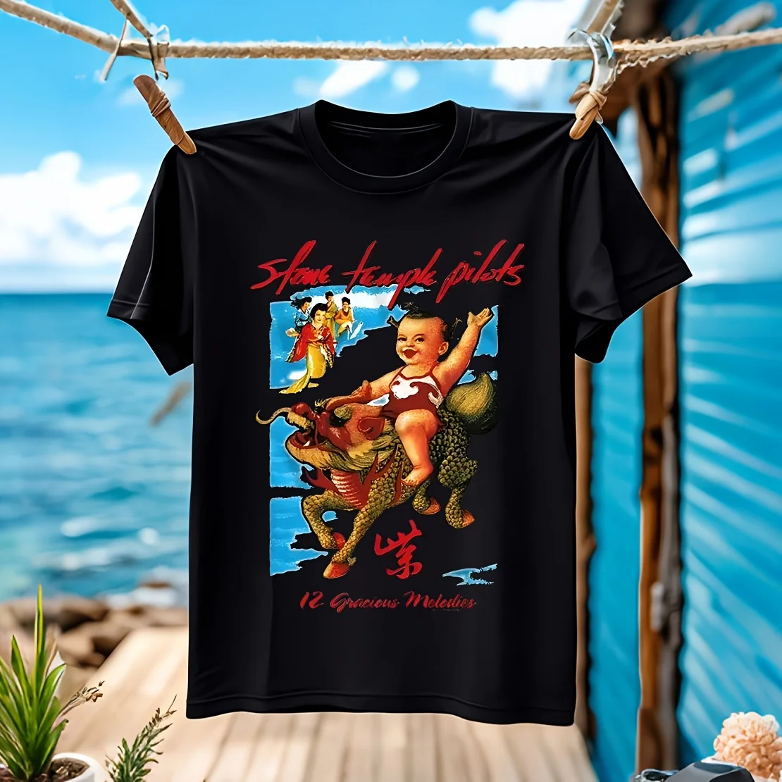 

Stone Temple Pilots 12 Melodies Men's T-shirt 100% Cotton Casual Breathable Confortable sports occasions wide size range colorfa
