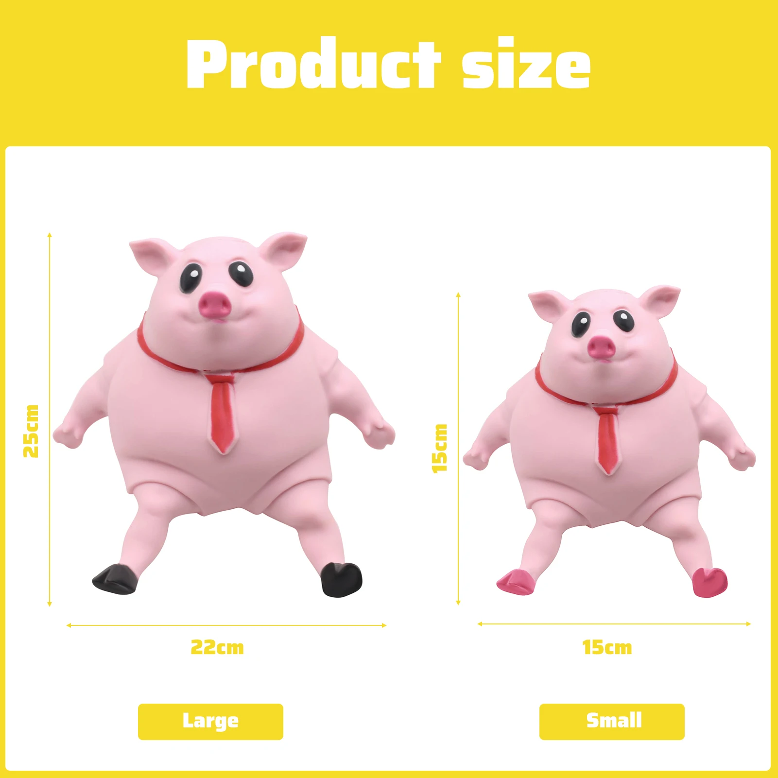 Bonito porco rosa squeeze brinquedo macio estiramento ansiedade alívio brinquedo portátil squeezable brinquedo de descompressão para crianças adulto