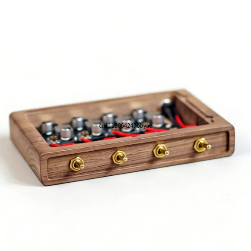 For Black Walnut Accessory Module For Monitor Riser 4 Channel Independent Control USB Power Supply Switch Part Desktop Accessory
