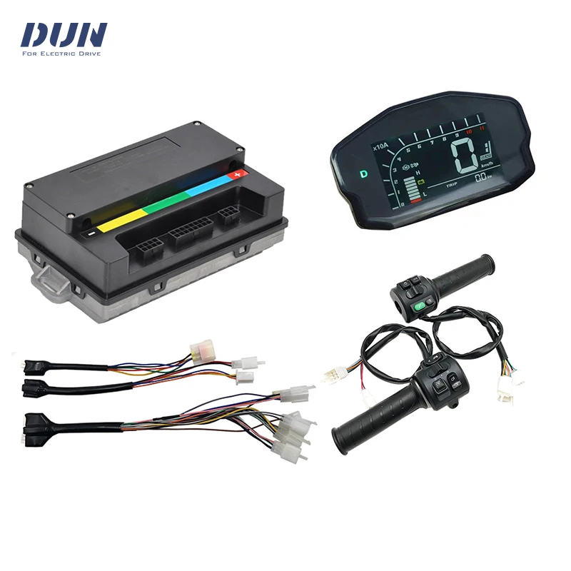 

LANDE EM50S 55A 1000W BLDC Sine Wave Controller with DKD Speedometer Display and T08 Throttle For QS Wheel Mid Drive Motor