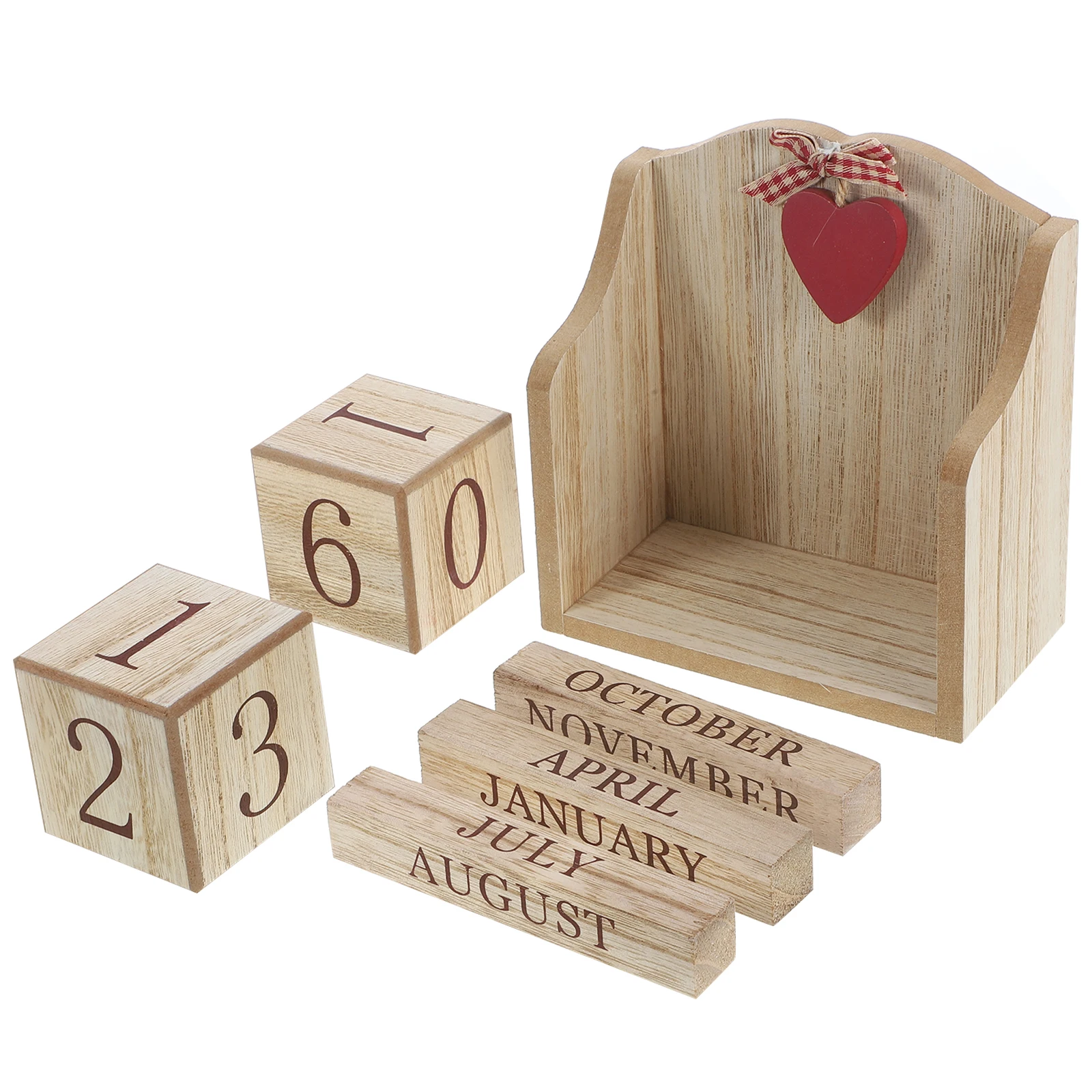 

Wooden Perpetual Blocks Desktop Decorative Home Office Desk Reusable Date Tracker For Classroom Study Blocks Calendar Wood Block
