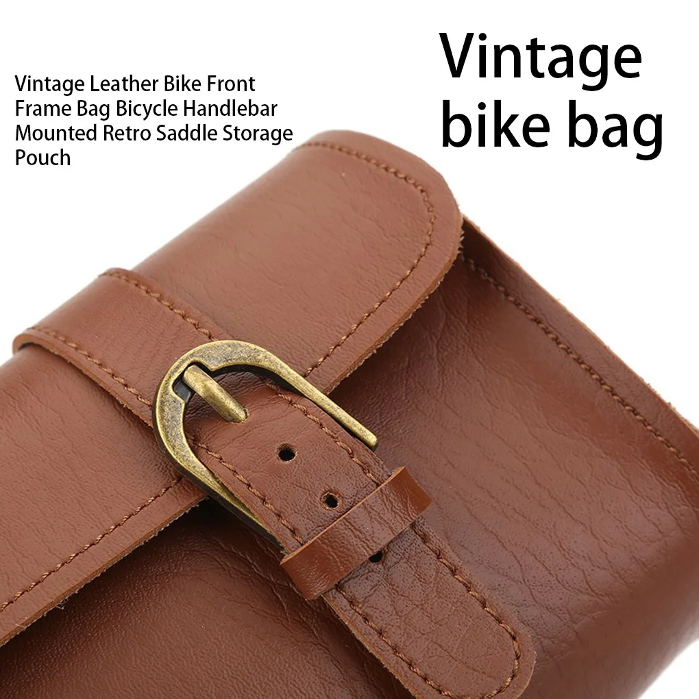 NEW Retro Bicycle Tail Bag PU Leather Cycling Bag Universal Bicycle  Saddle Pouch Rear Pannier Saddle Storage Pouch