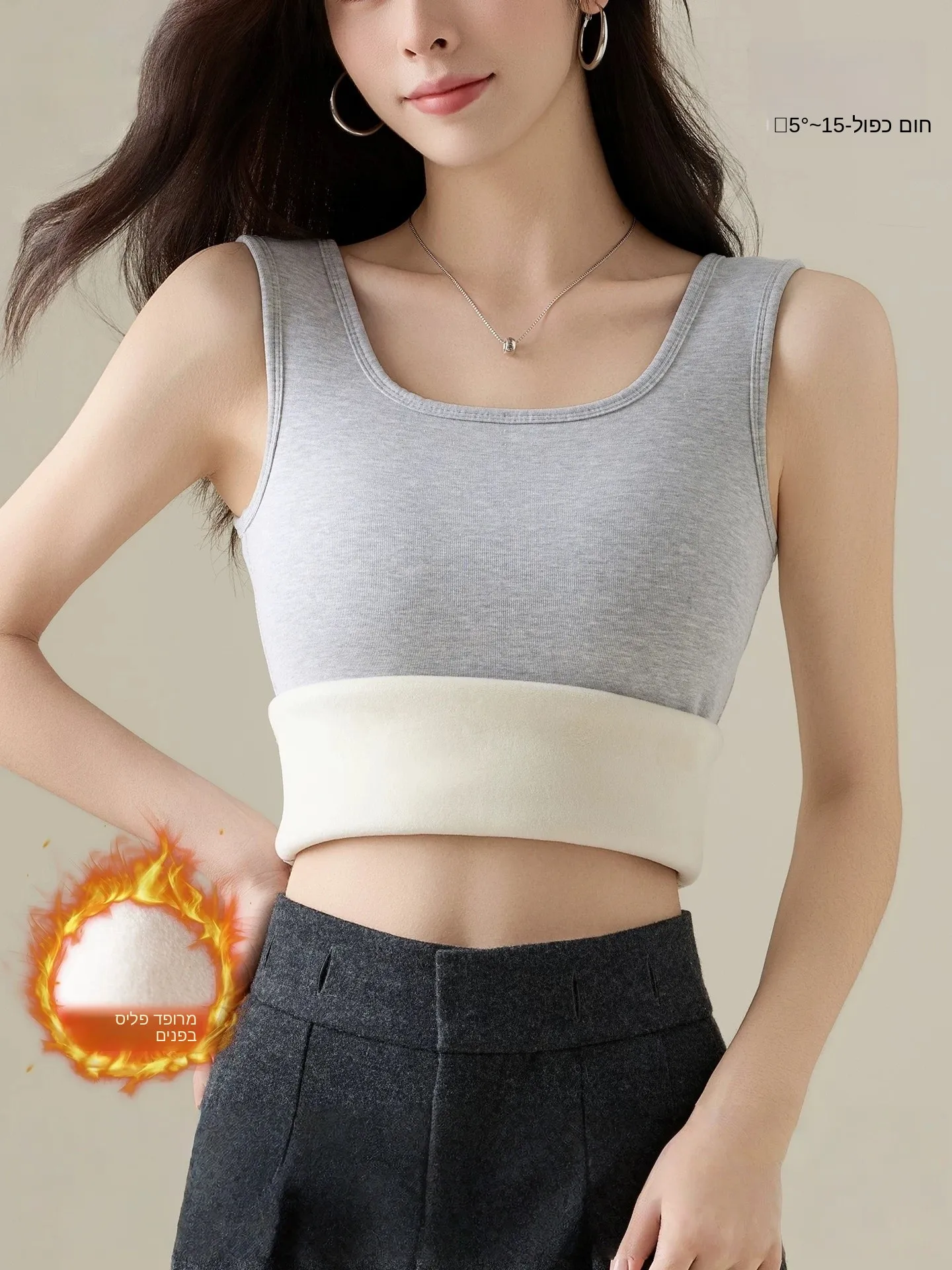 Thickened Fleece Warm Vest Women's Sleeveless Top Large Size Comfortable Inner Wear Base Layer Autumn Winter Thermal Vest