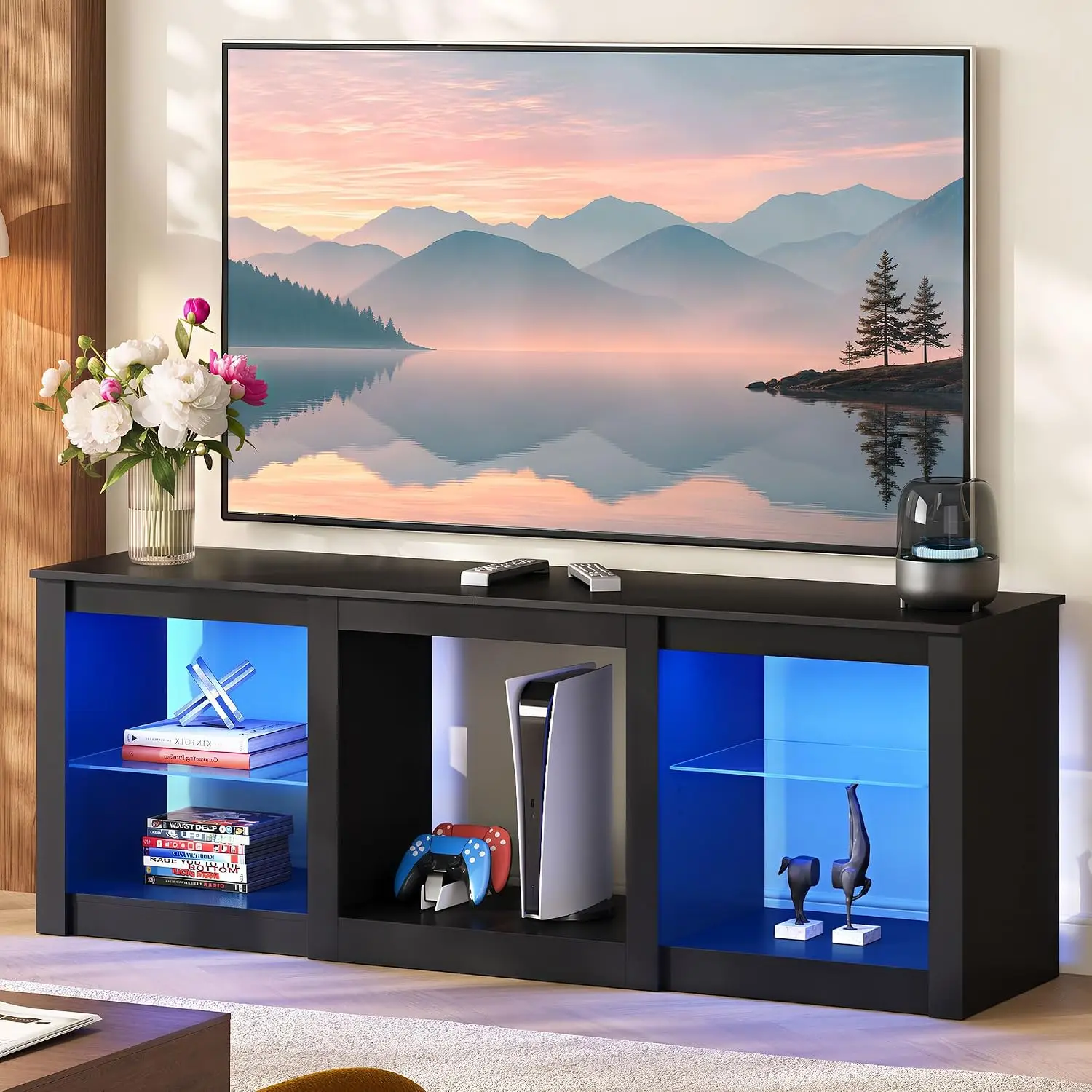 Modern LED TV Stand for 65 70 Inch TV, 58