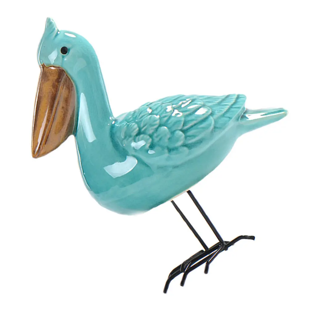 

1Pcs Creative Bird Ornament in Sky-Blue Ceramic Desktop Decoration for Living Room Tabletop Decor Artistic Home Accessory