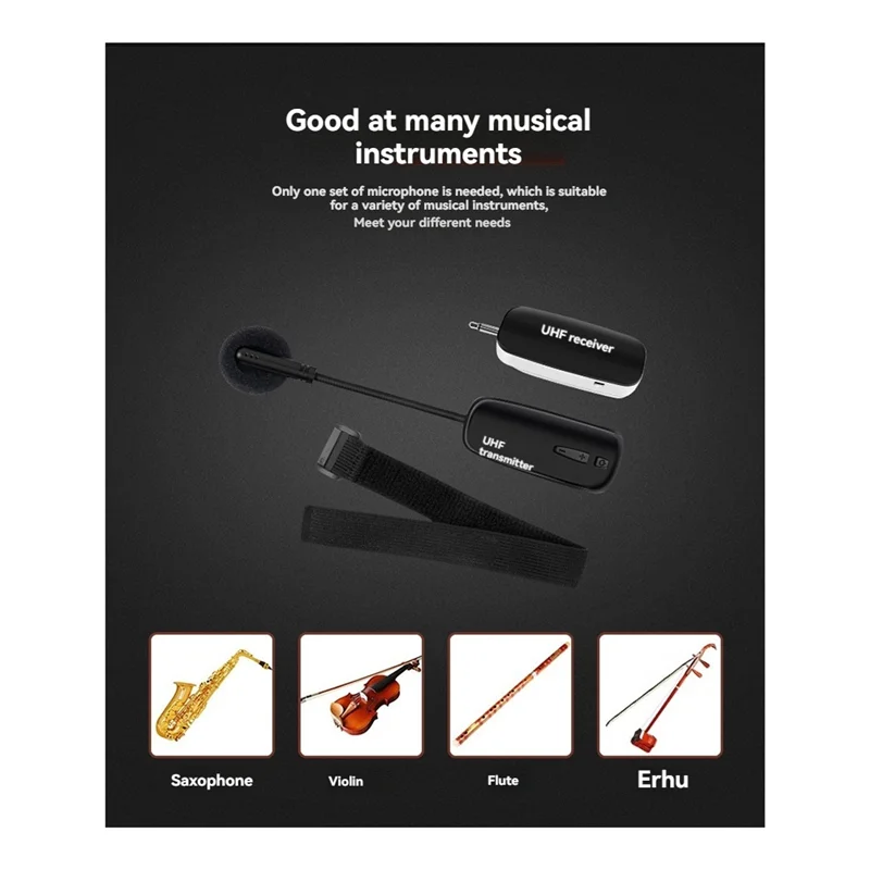 AC56-Clip-On Microphone For Musical Instruments - Versatile Mic For Erhu Pickup Amplifier